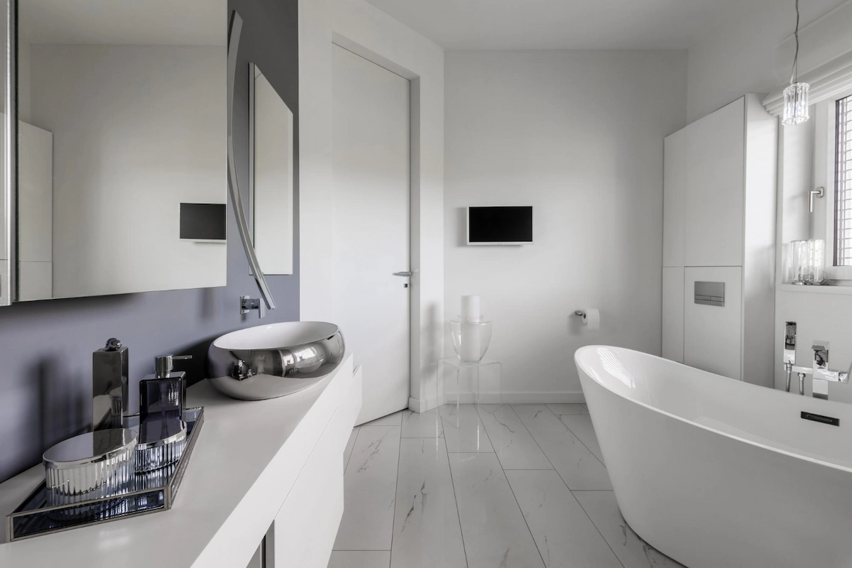 Bathroom with White Color Domination